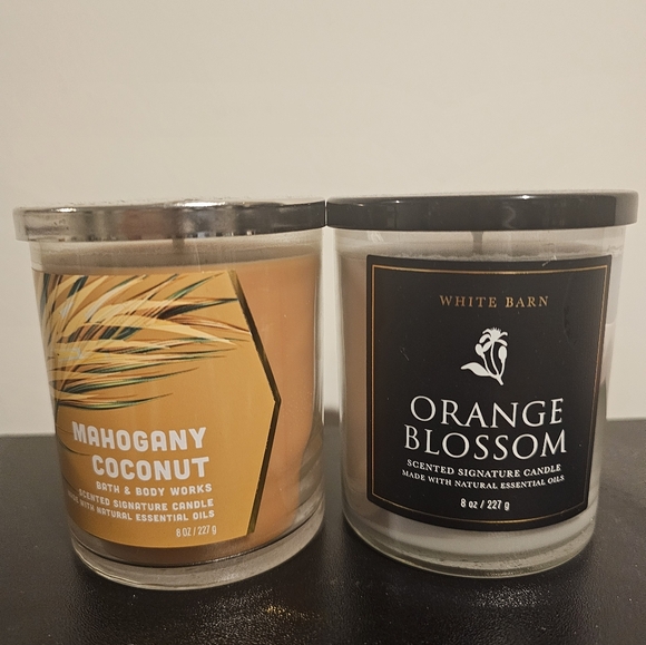 Bath & Body Works candle 2PC - Mahogany Coconut 8g + Orange Blossom 8g - Picture 1 of 6